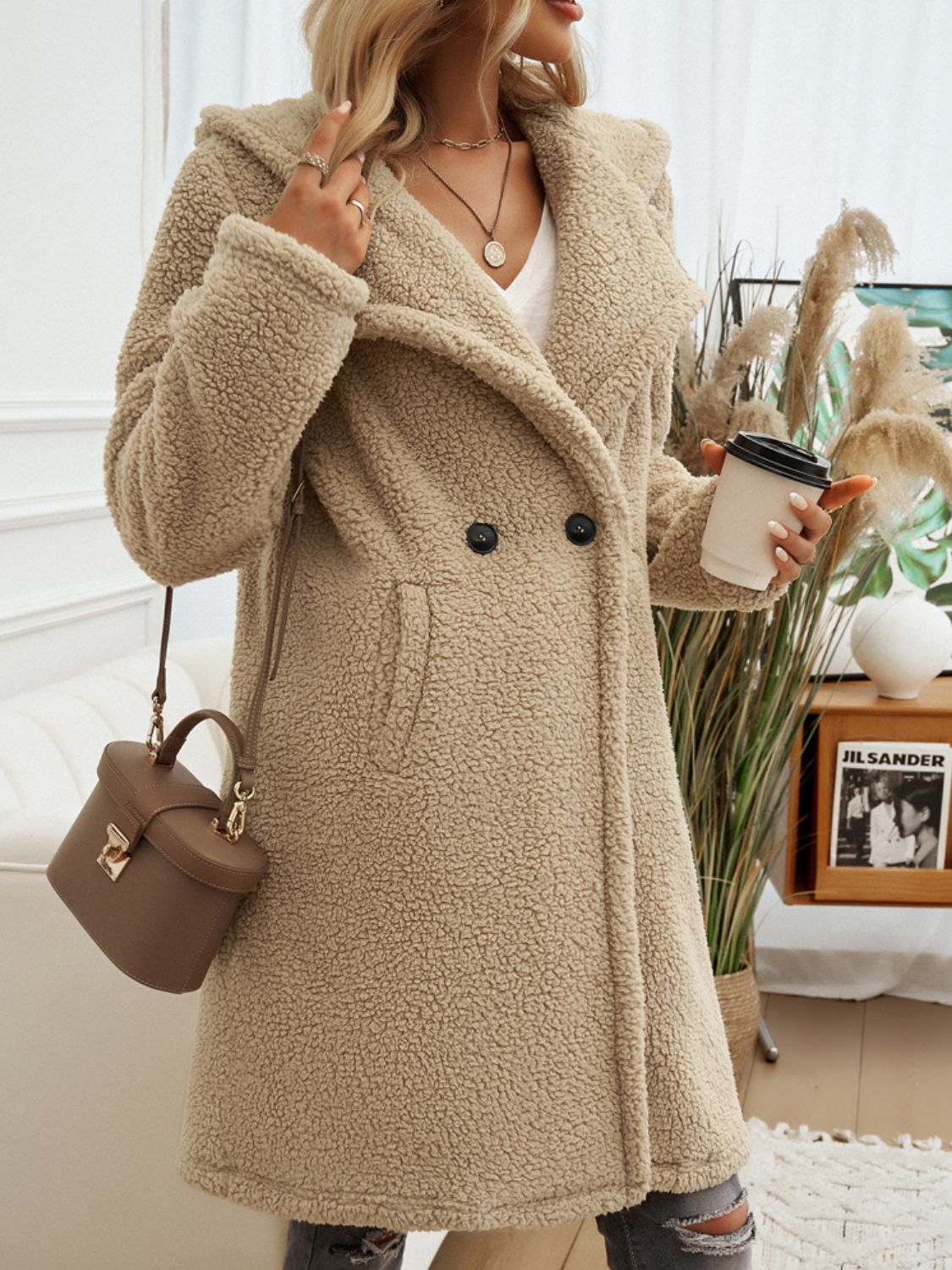 Blush Cozy Teddy Coat