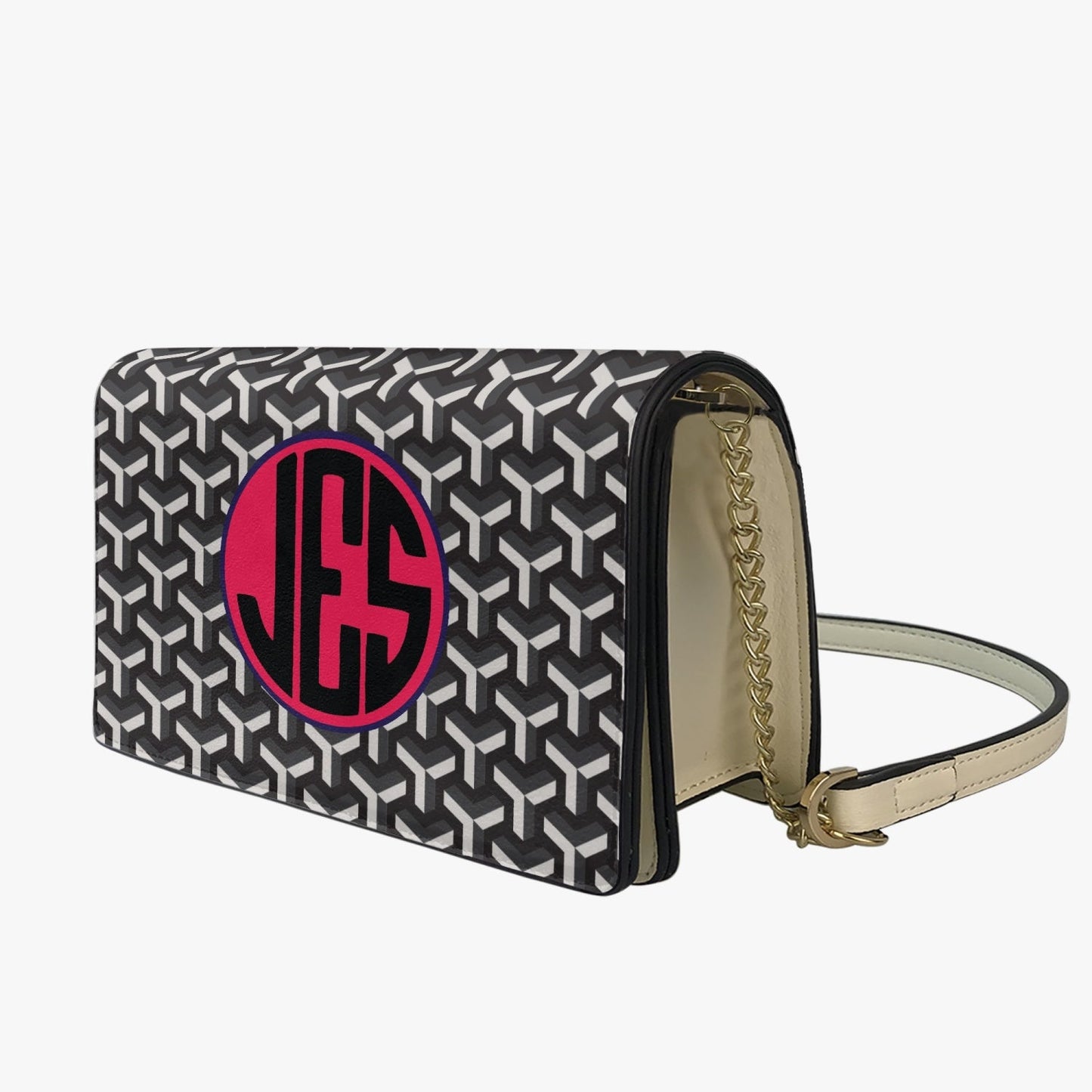 Jacki Easlick Signature Monogram Flap Square Bag