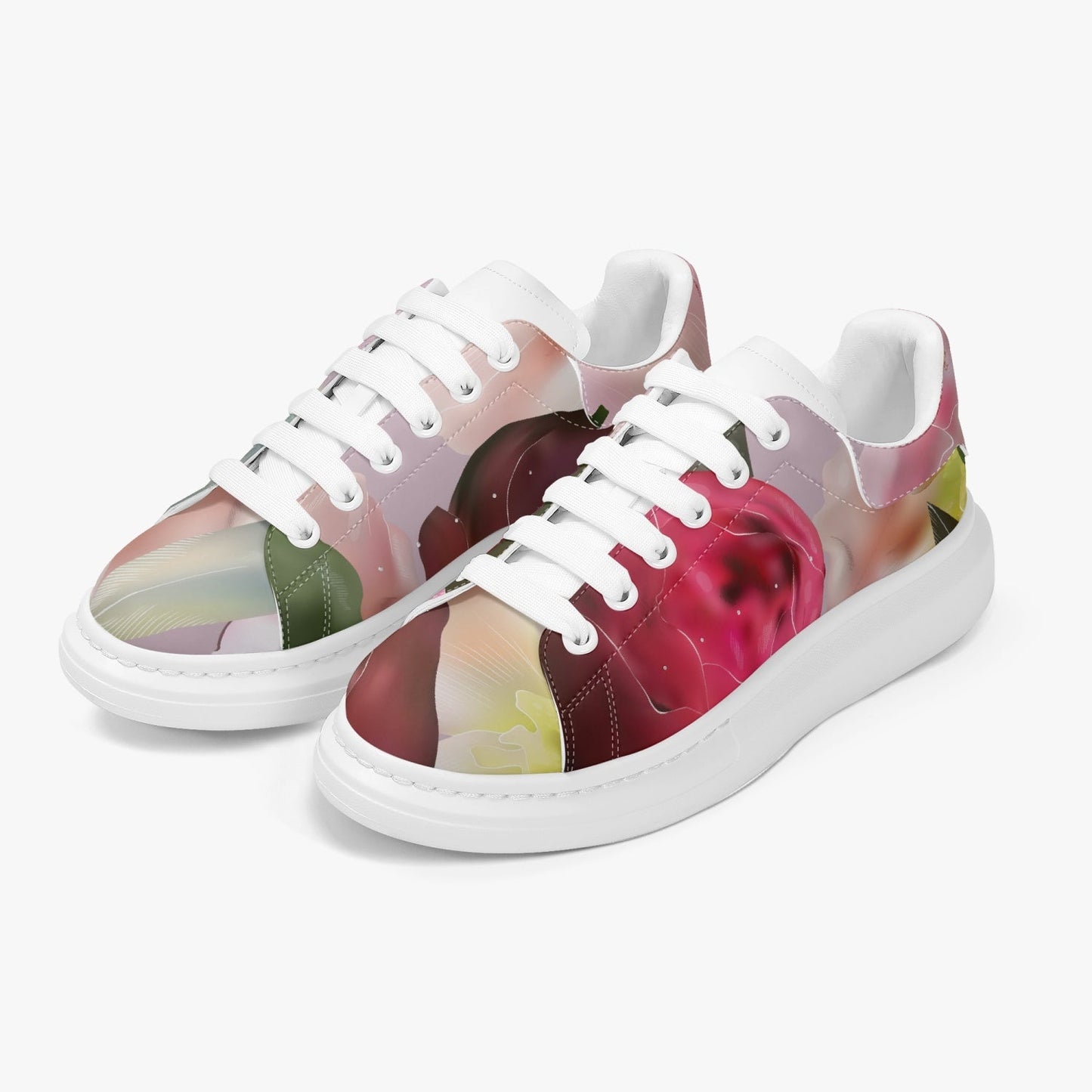 Jacki Easlick Floral Bloom Low-Top Leather Sneakers