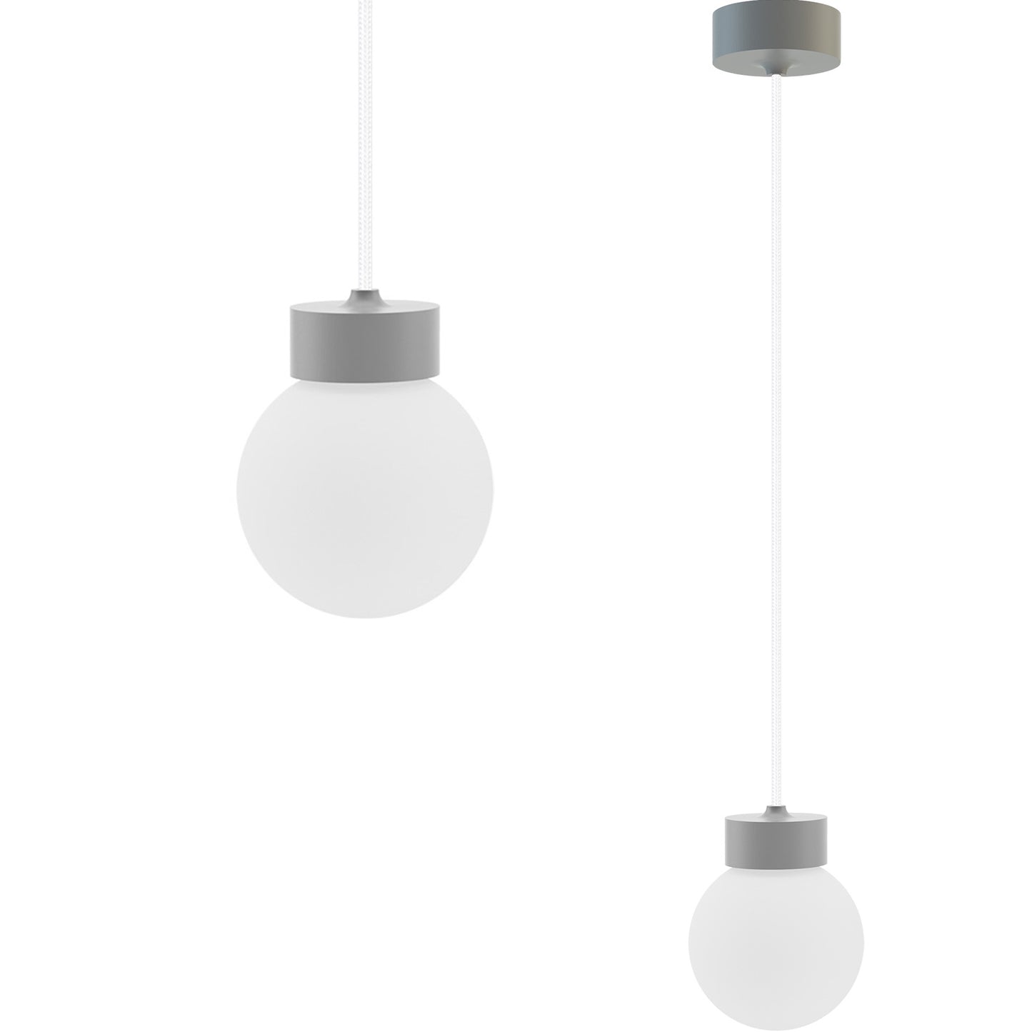 Grey Sphere Pendant Lamp