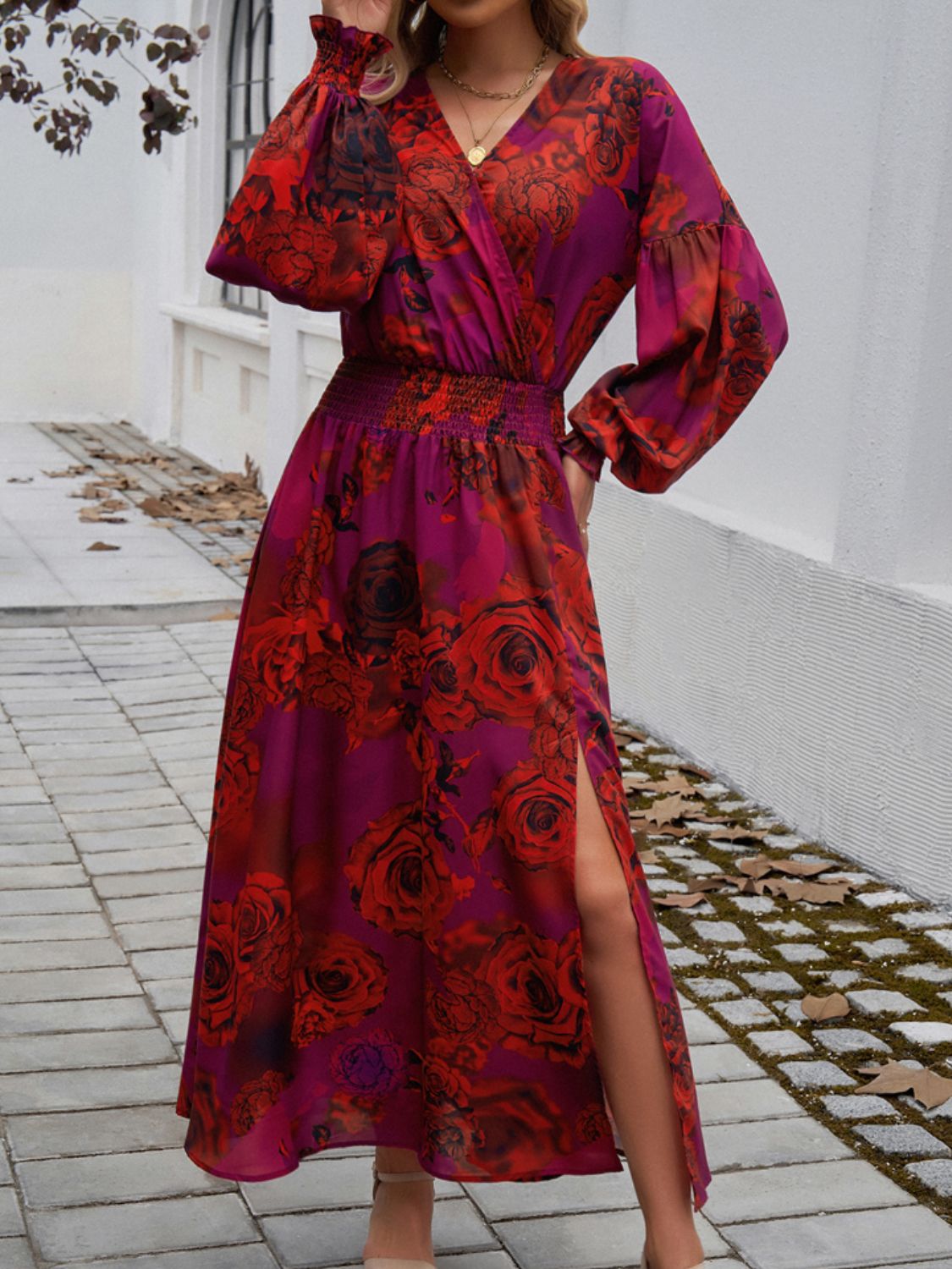 Blossom Wrap Midi Dress