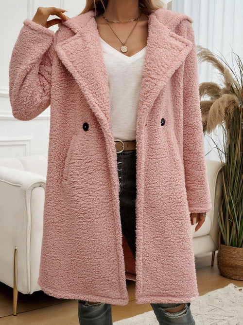 Blush Cozy Teddy Coat