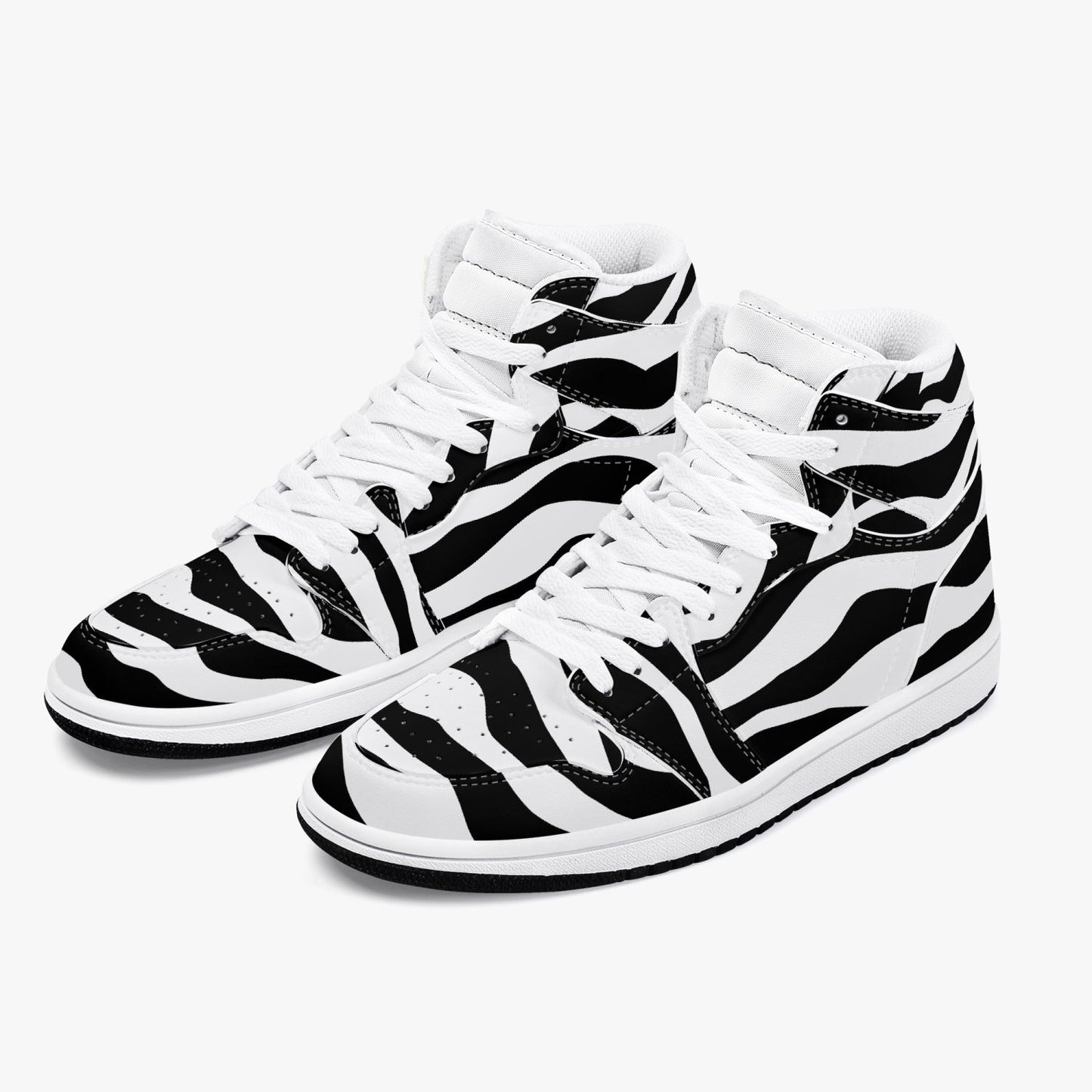 Jacki Easlick Zebra High-Top Leather Sneakers