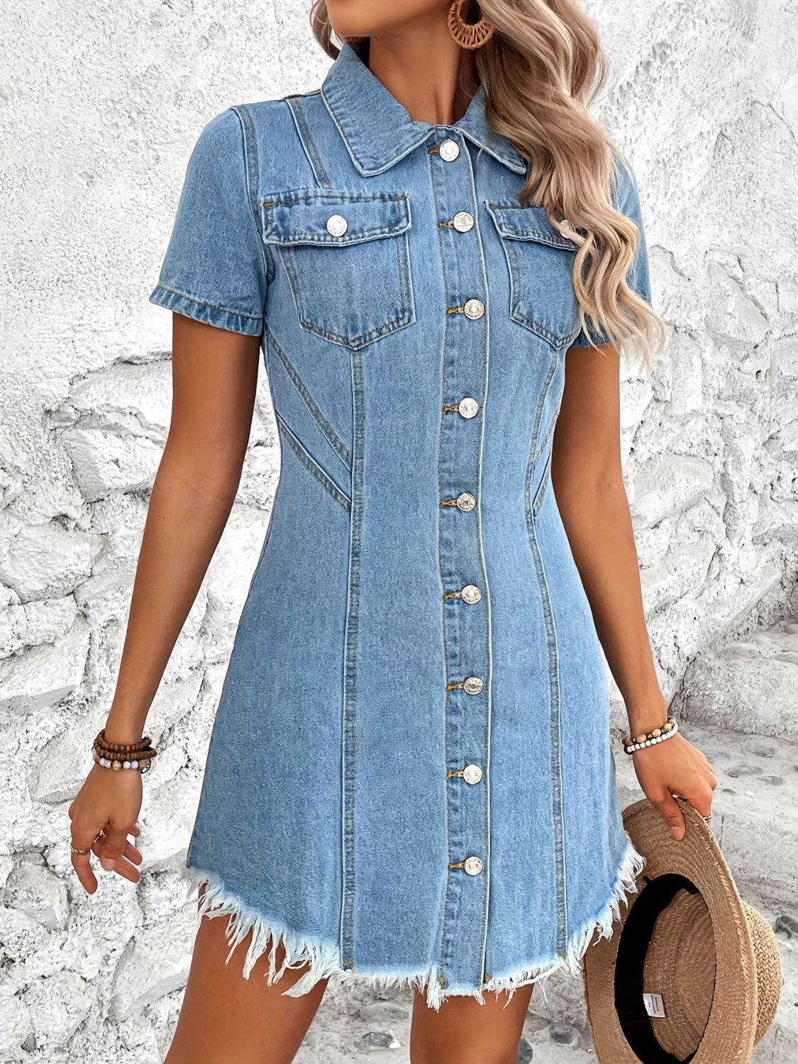 Vintage Charm Denim Dress