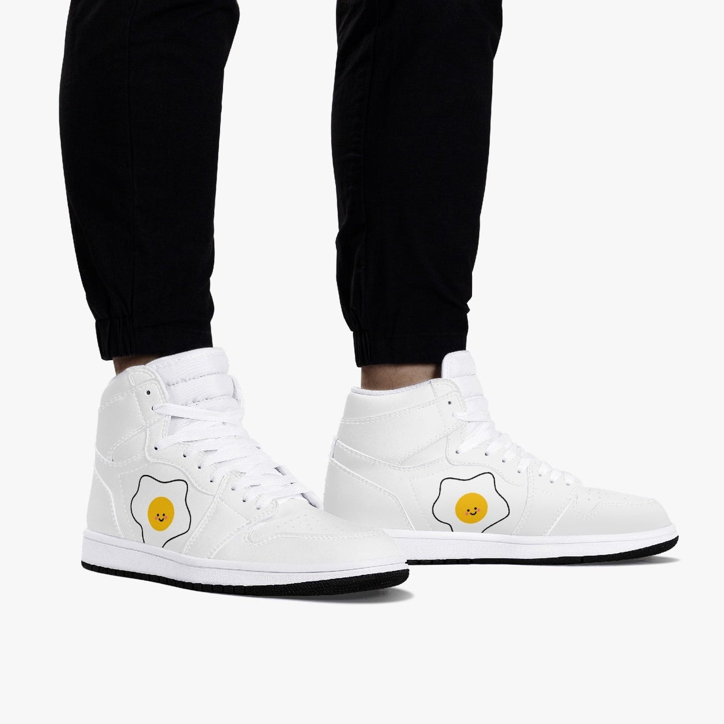 Jacki Easlick Luxury Egg High-Top Leather Sneakers