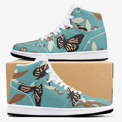 Jacki Easlick Butterfly High-Top Leather Sneakers