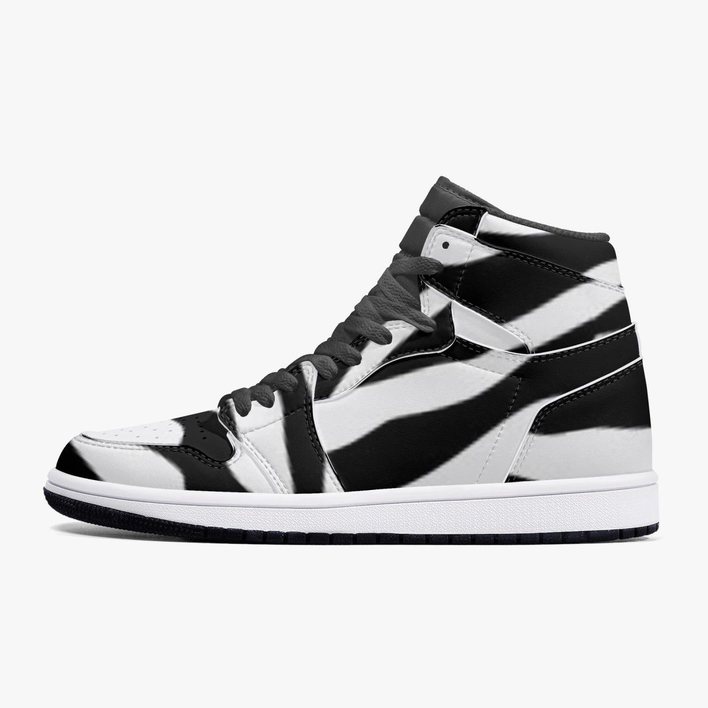 Jacki Easlick Zebra Print High-Top Leather Sneakers