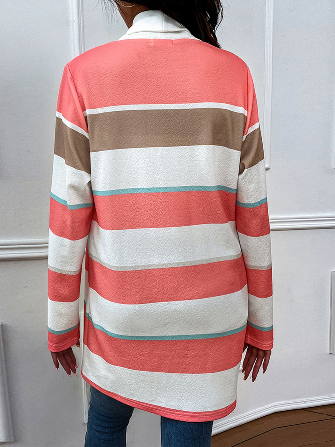 Sunset Stripe Relaxed Open Cardigan