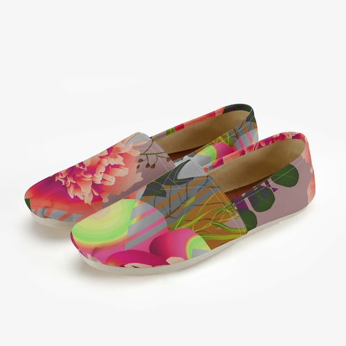 Jacki Easlick Couture Neon Floral Canvas Espadrilles