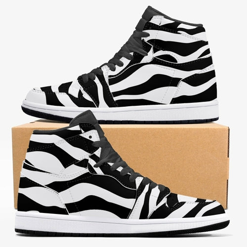 Jacki Easlick Zebra High-Top Leather Sneakers