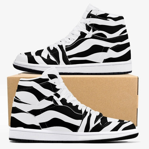 Jacki Easlick Zebra High-Top Leather Sneakers