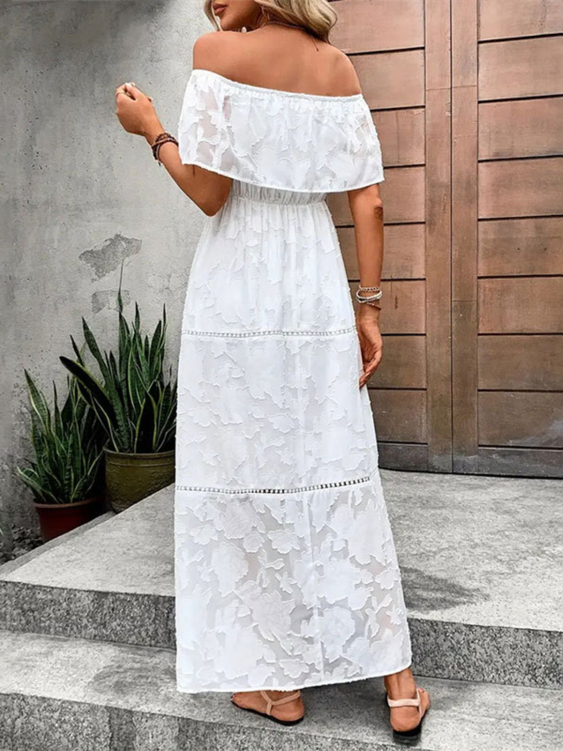 Boho Breeze Off-Shoulder Maxi Dress