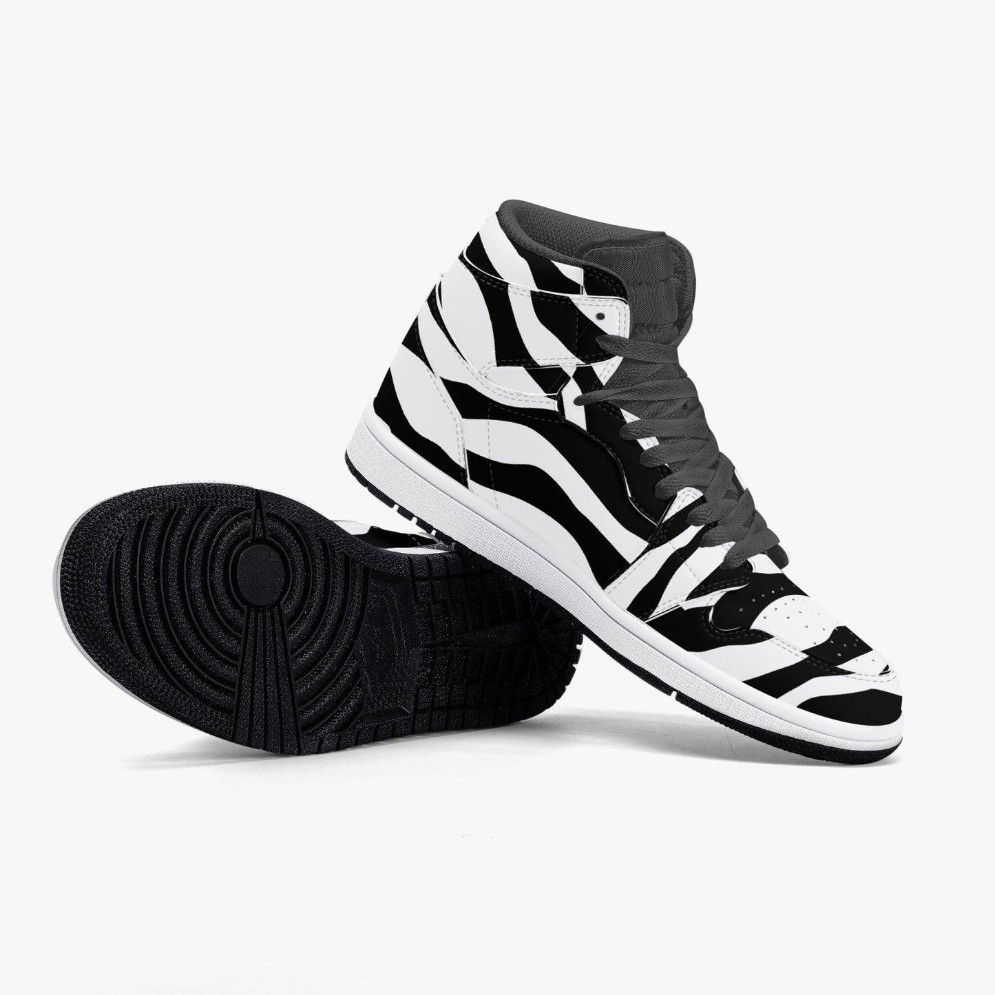 Jacki Easlick Zebra High-Top Leather Sneakers