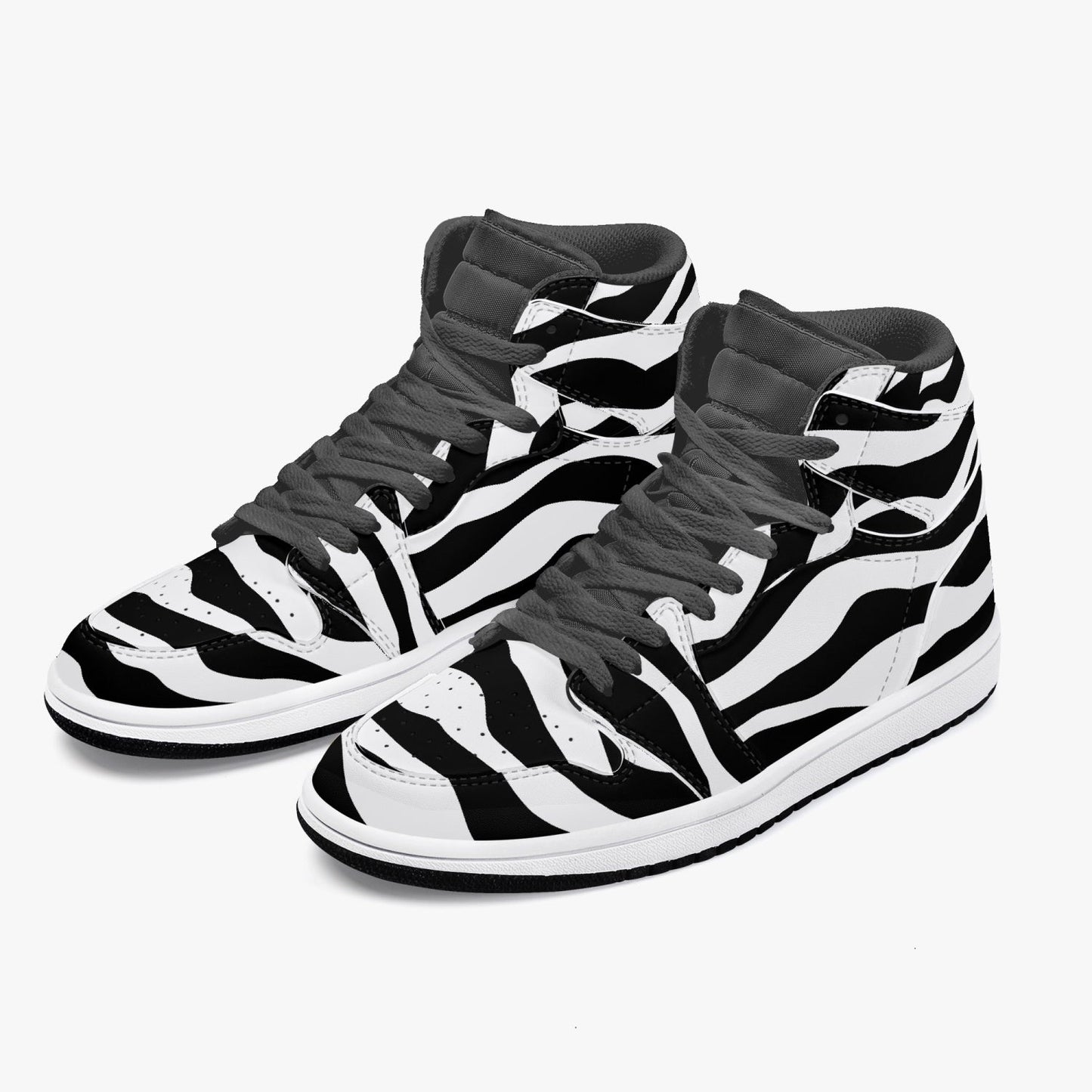 Jacki Easlick Zebra High-Top Leather Sneakers