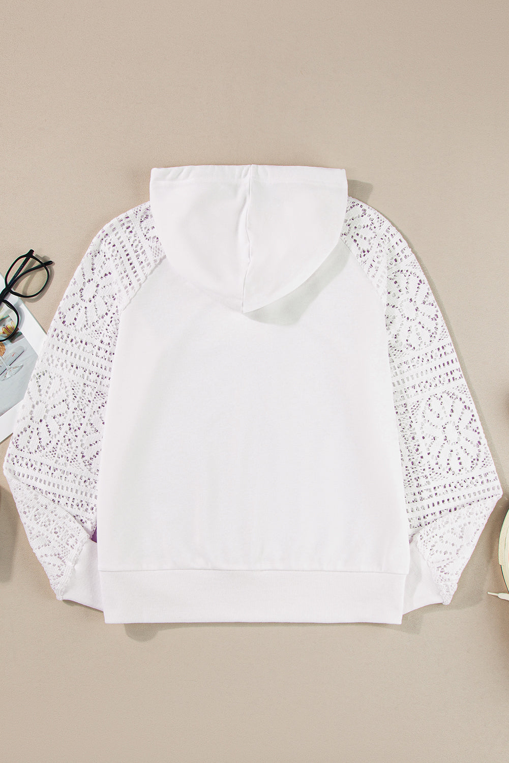 Ivory Lace Charm Hoodie