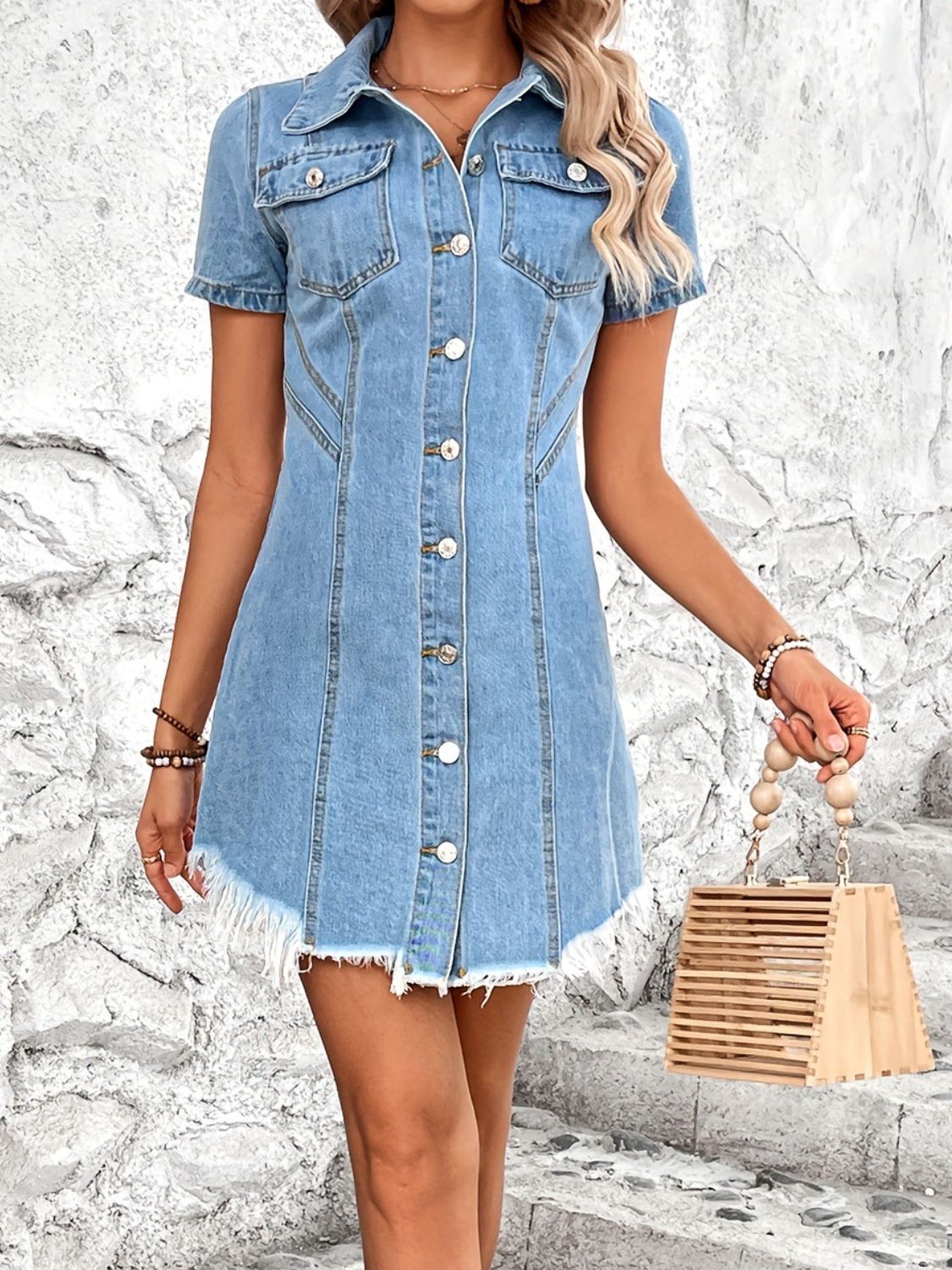 Vintage Charm Denim Dress