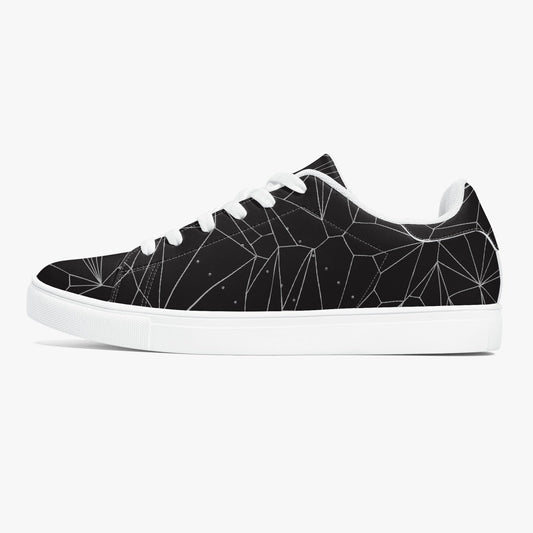 Jacki Easlick Architectural Print Low-Top Leather Sneakers