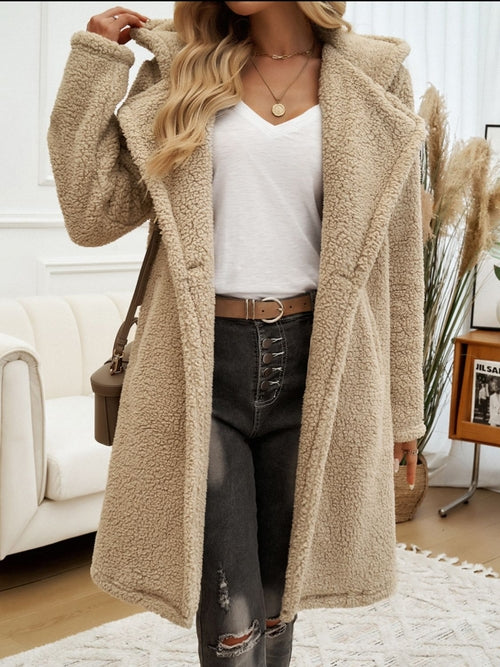 Blush Cozy Teddy Coat