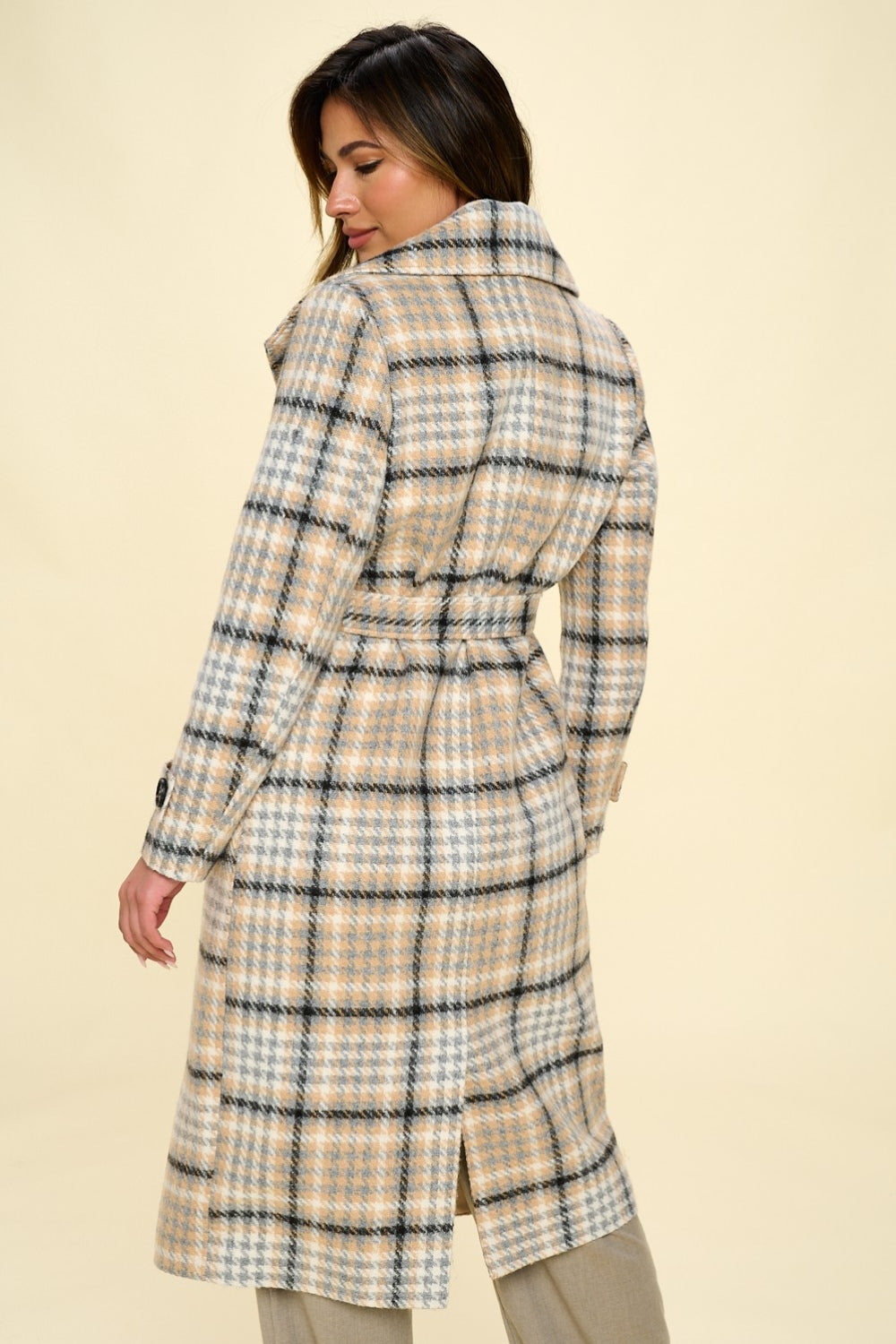 Timeless Plaid Trench Coat