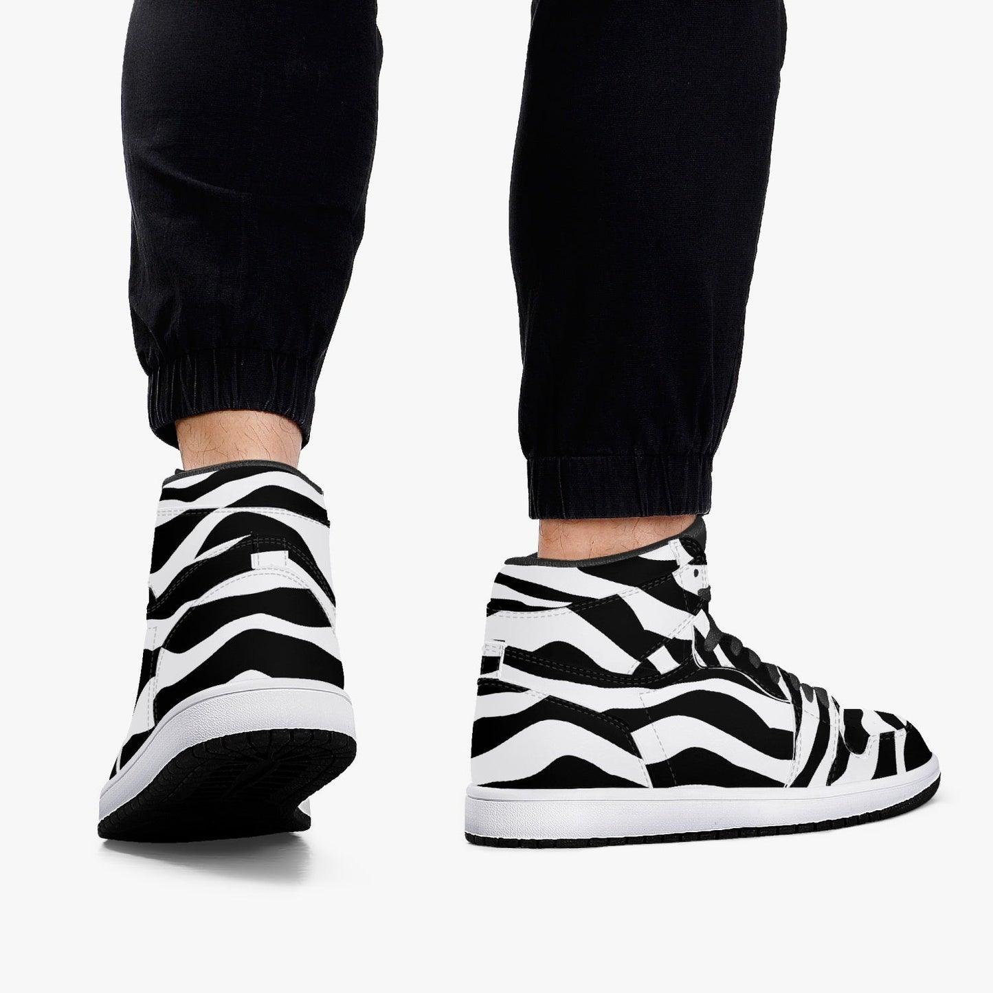 Jacki Easlick Zebra High-Top Leather Sneakers