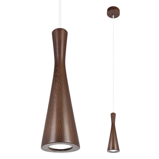 Tapered Timber Hanging Lamp