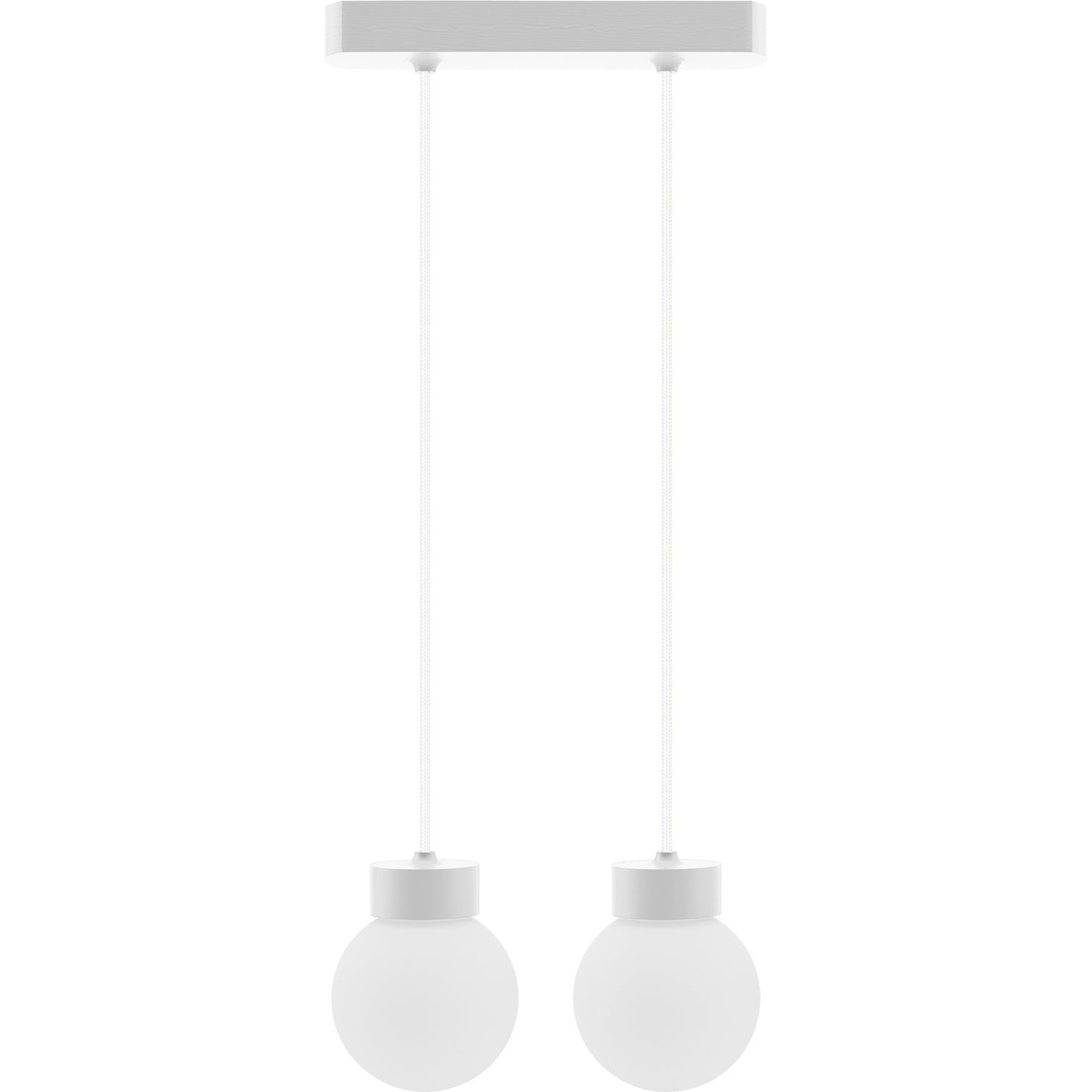 White Orb Duo Pendant Light