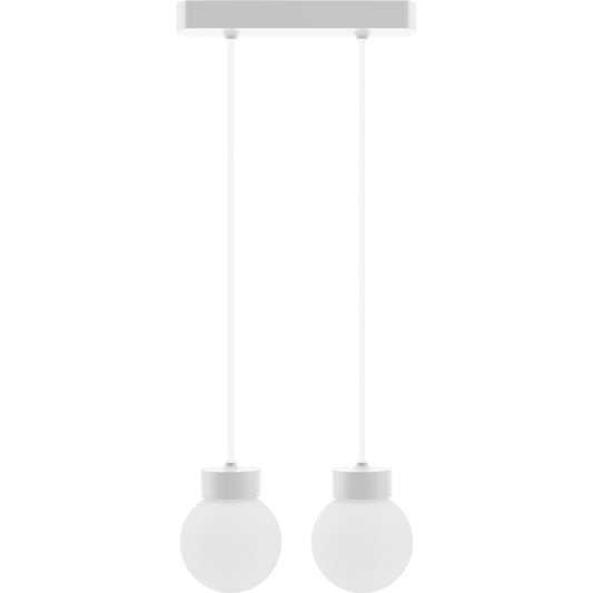 White Orb Duo Pendant Light