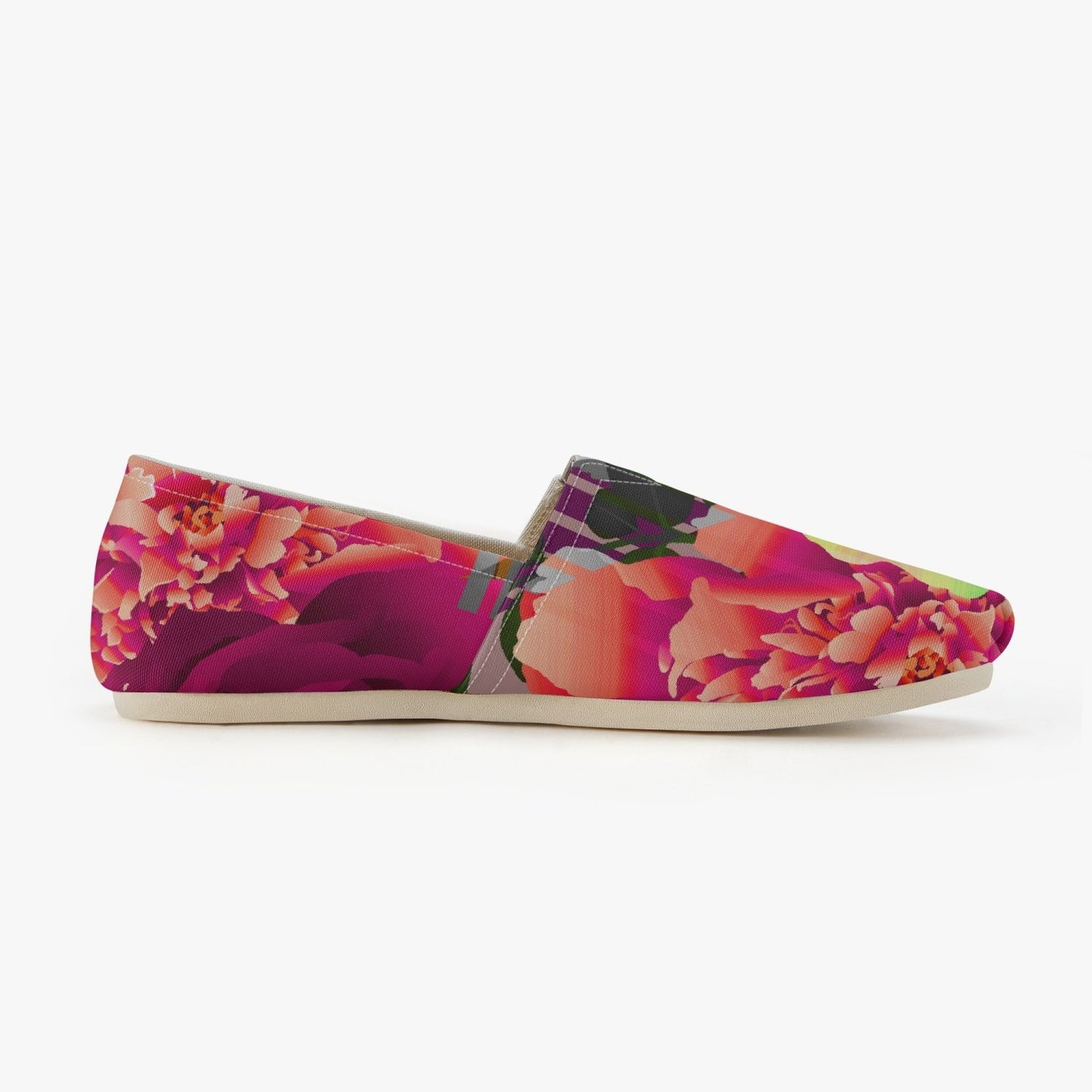 Jacki Easlick Couture Neon Floral Canvas Espadrilles