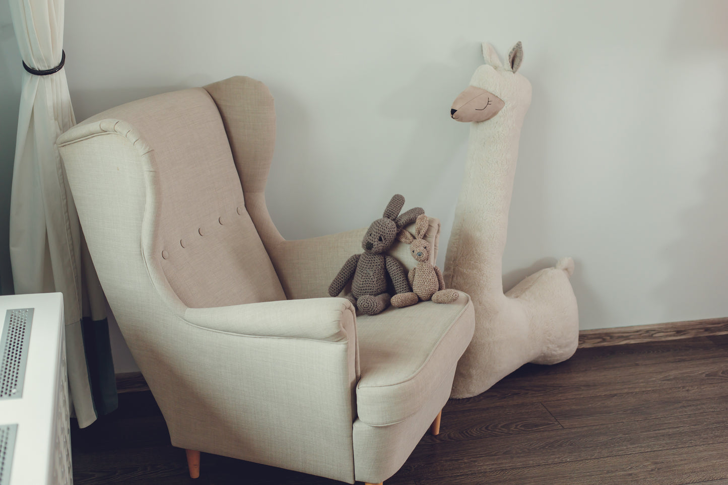 Giant Plush Toy Alpaca, beige