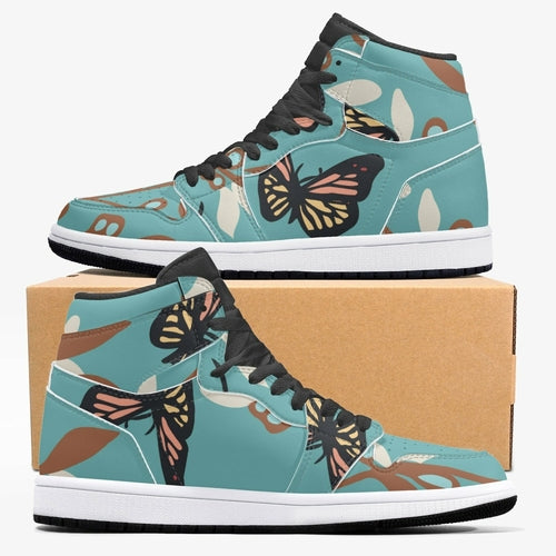 Jacki Easlick Butterfly High-Top Leather Sneakers