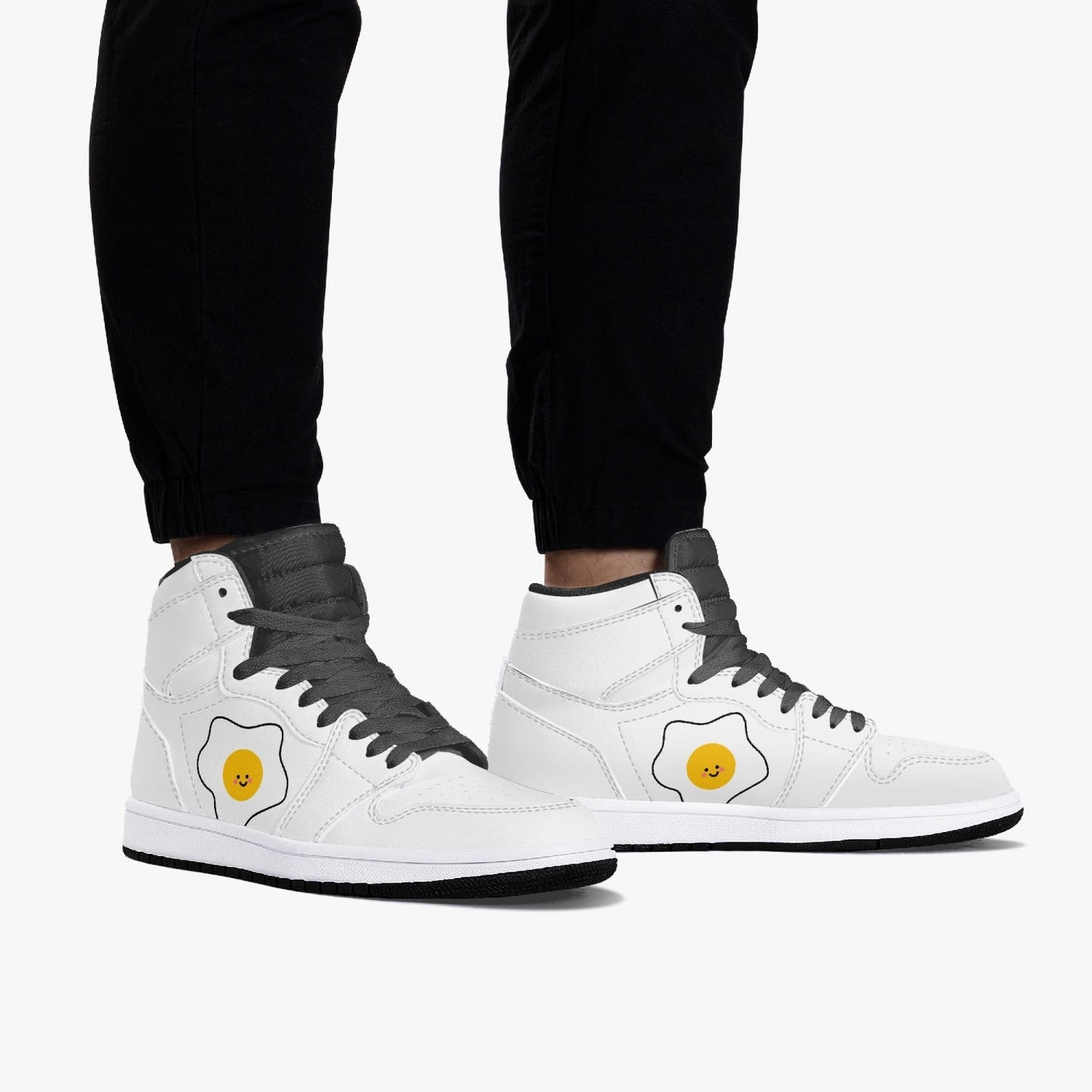 Jacki Easlick Luxury Egg High-Top Leather Sneakers