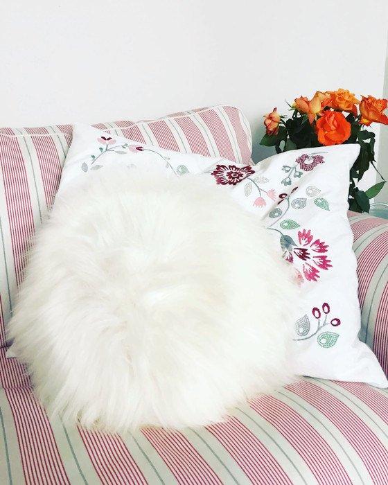 Decorative Round Furry Pillow