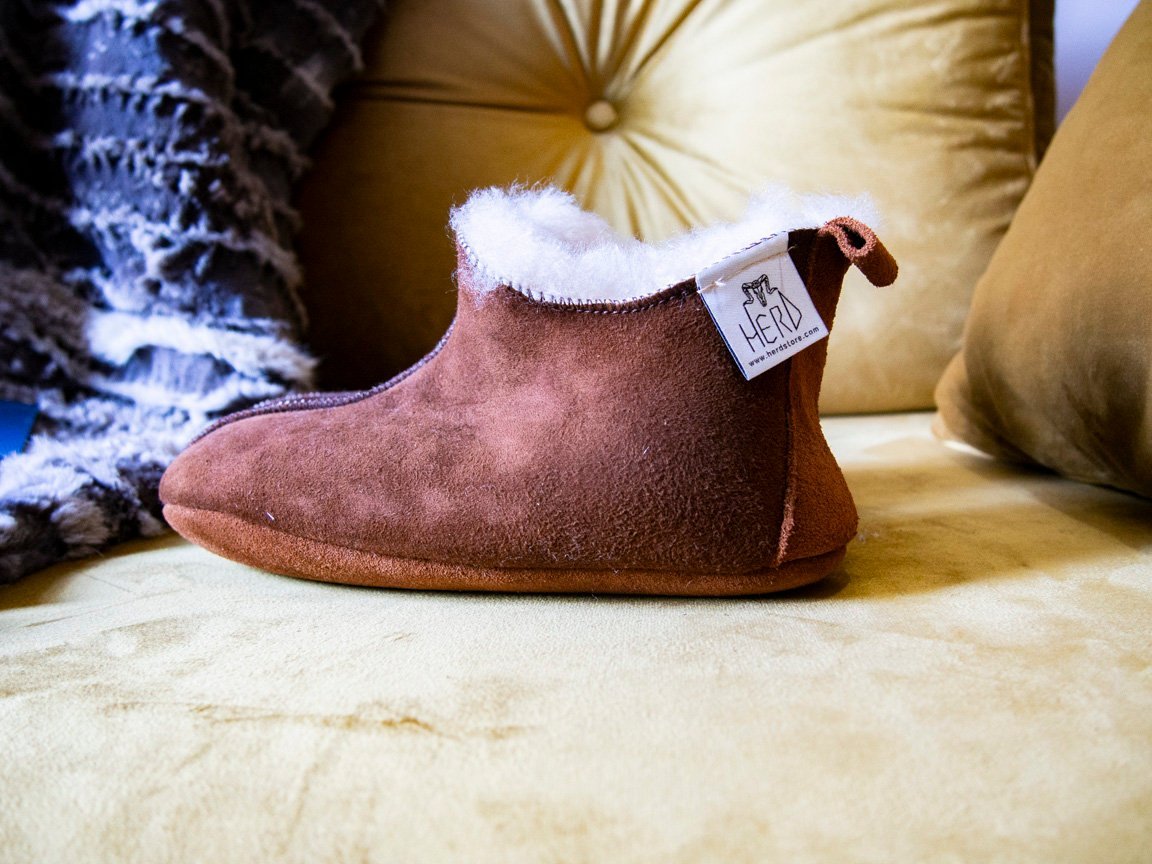 Brown Leather Slippers