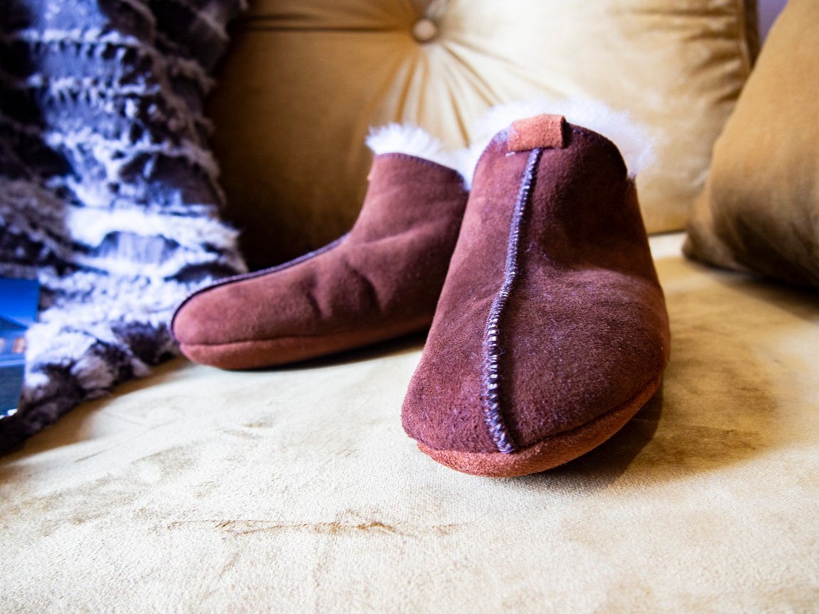 Brown Leather Slippers