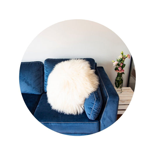 Decorative Round Furry Pillow