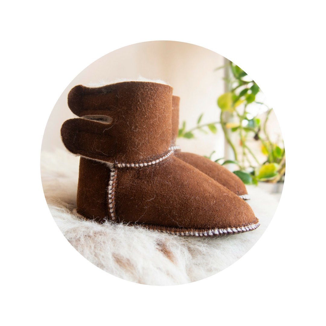 Baby Brown Sheepskin Boots