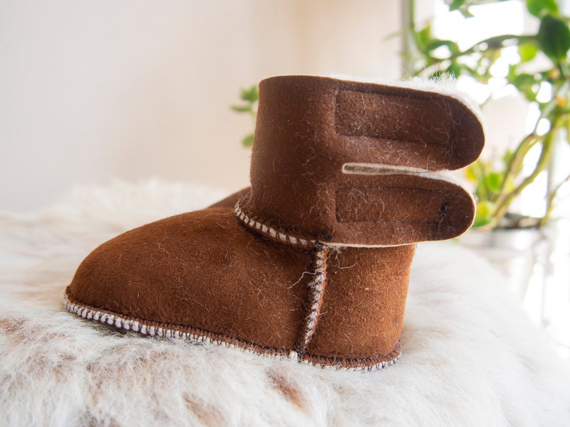 Baby Brown Sheepskin Boots