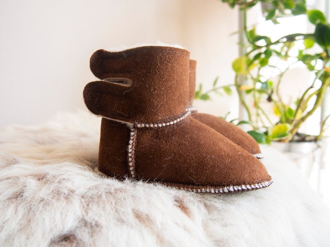 Baby Brown Sheepskin Boots