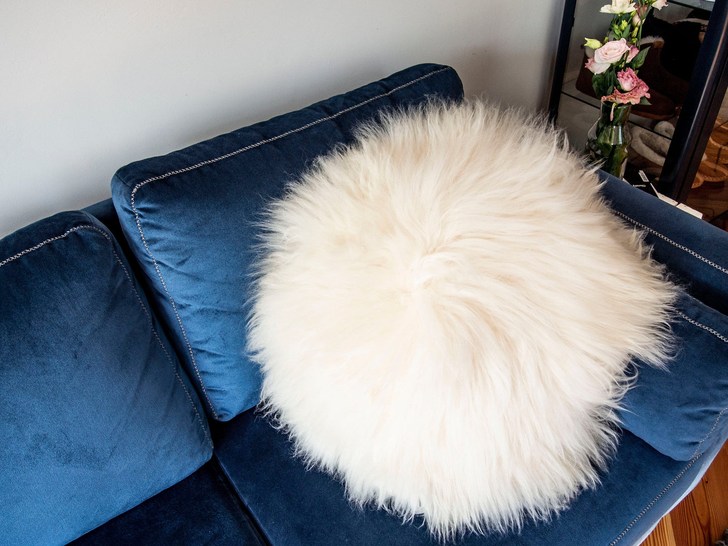 Decorative Round Furry Pillow