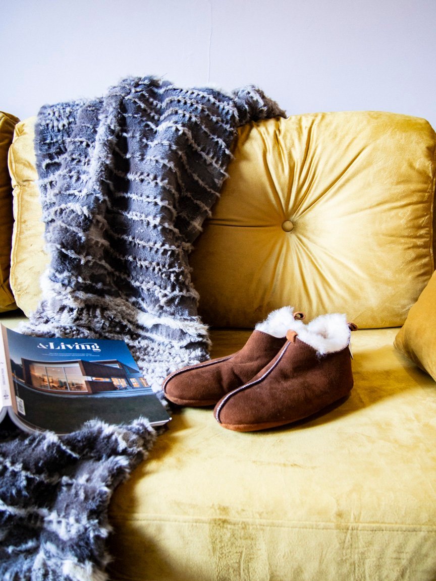 Brown Leather Slippers