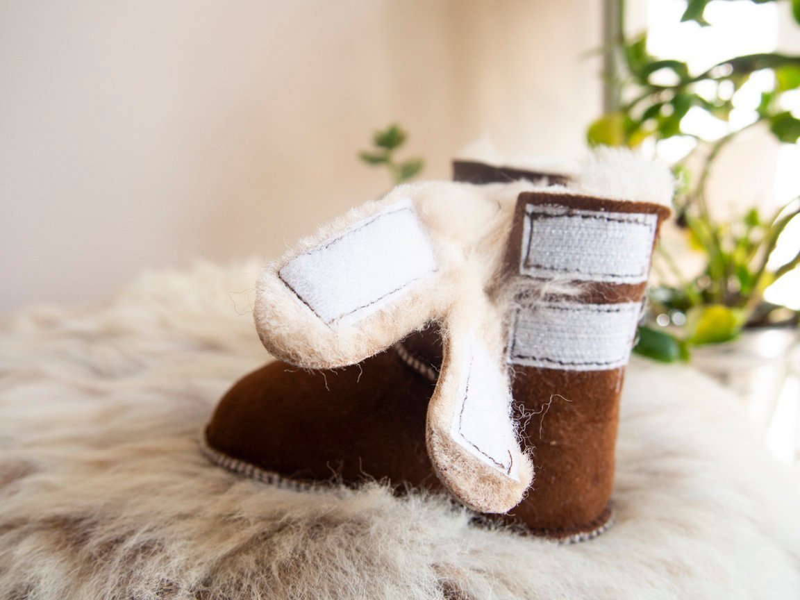 Baby Brown Sheepskin Boots