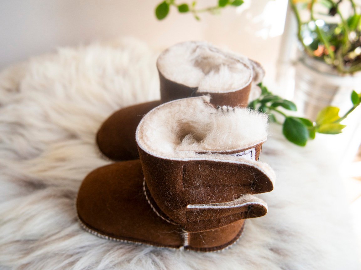 Baby Brown Sheepskin Boots