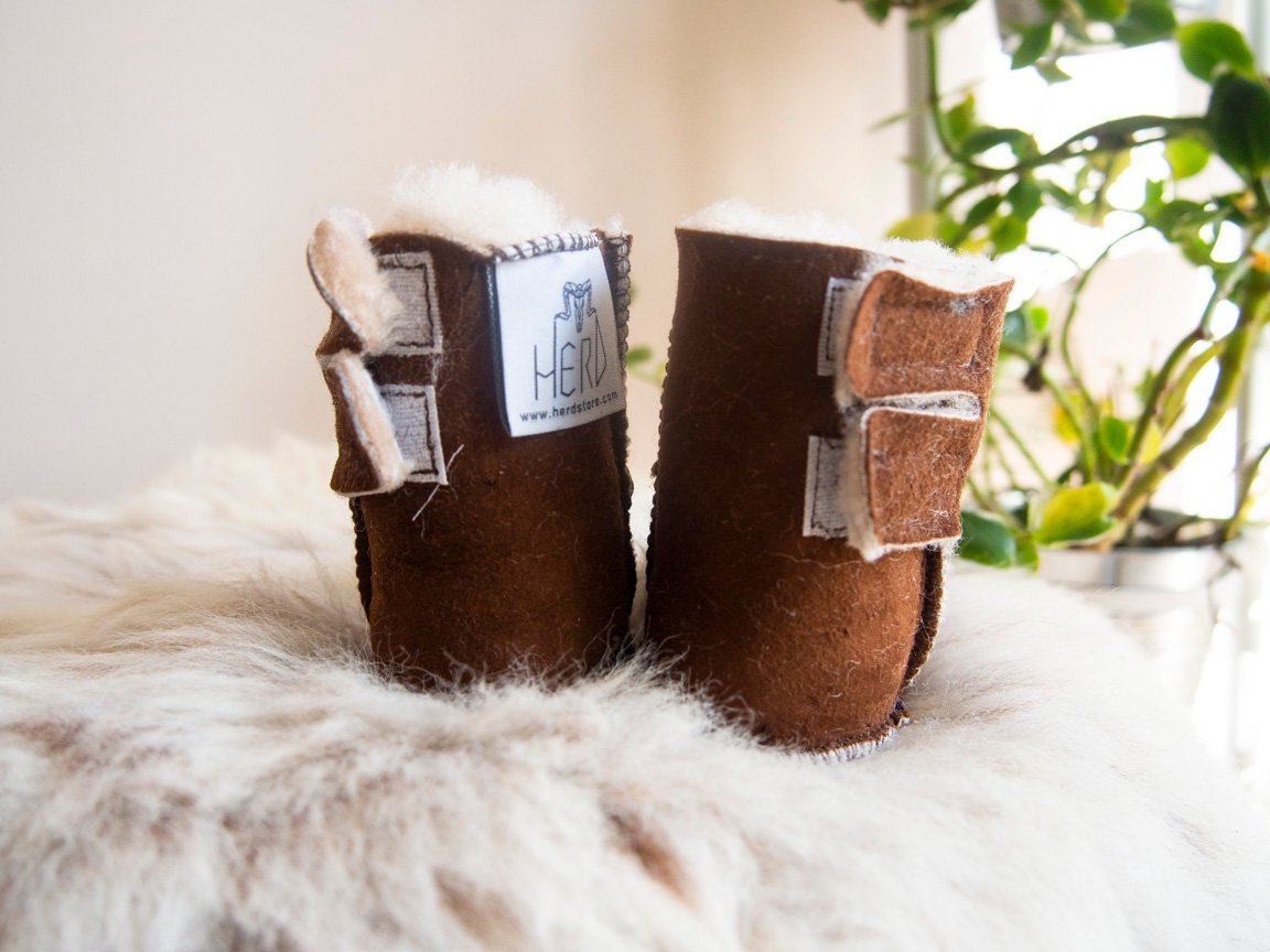 Baby Brown Sheepskin Boots