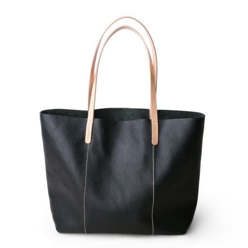 Genuine Leather Simple Tote