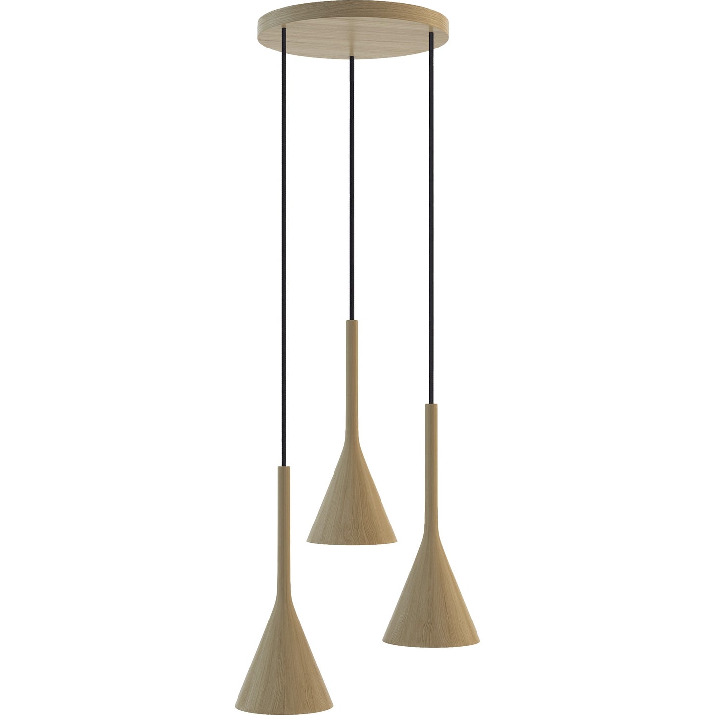 Zen Triple Oak Pendant Light